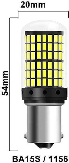 Lămpi Autoturismului BA15S / P21W Canbus LED Galben 12V 20W 2buc