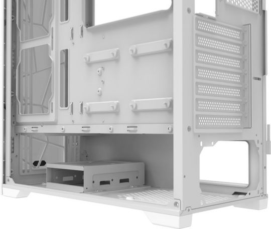 Raijintek Ponos Ultra TG4 Gaming Midi Tower Κουτί Υπολογιστή με Πλαϊνό Παράθυρο Coating White