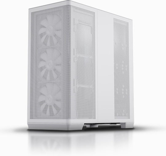 APNX C1 Gaming Midi Tower Κουτί Υπολογιστή με Πλαϊνό Παράθυρο και RGB Φωτισμό Λευκό