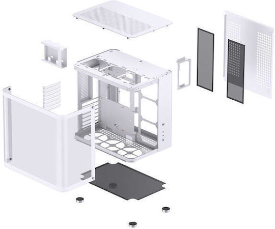 TK-2 2.0 Gaming Midi Tower Computer Case with Side Window White