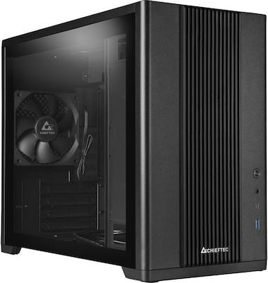 Chieftec BX-10B-M-OP Gaming Mini Tower Κουτί Υπολογιστή με Πλαϊνό Παράθυρο Μαύρο