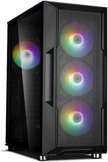 Zalman i3 NEO Gaming Midi Tower Κουτί Υπολογιστή με Πλαϊνό Παράθυρο και RGB Φωτισμό Μαύρο