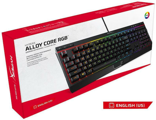 HyperX Alloy Core RGB Gaming Keyboard with RGB lighting (English US)