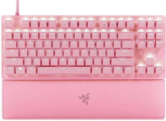 Razer Huntsman V2 TKL Optical Gaming Keyboard Tenkeyless with Razer Linear switches and RGB lighting (English US) Quartz