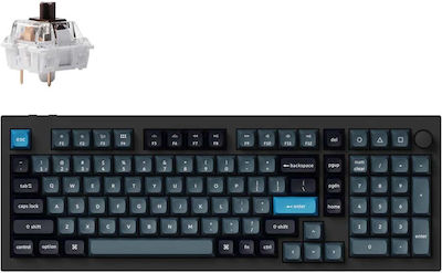 Keychron Q5 Pro QMK/VIA Wireless Gaming Mechanical Keyboard with Custom Brown switches and RGB lighting (English US) Silver Grey