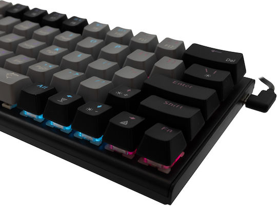 White Shark WAKIZASHI Gaming Mechanische Tastatur mit Benutzerdefiniert Blau Schaltern und RGB-Beleuchtung (Englisch US) Grey/Black