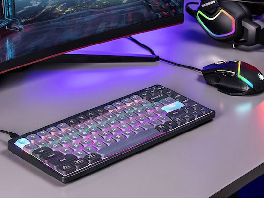 Tracer FINA 84 Gaming Mechanical Keyboard 75% with Outemu Red switches and RGB lighting (English US)