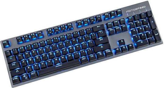 Motospeed GK89 Ασύρματο Gaming Μηχανικό Πληκτρολόγιο με Outemu Blue διακόπτες και Φωτιζόμενα πλήκτρα (Αγγλικό US) Ice Blue