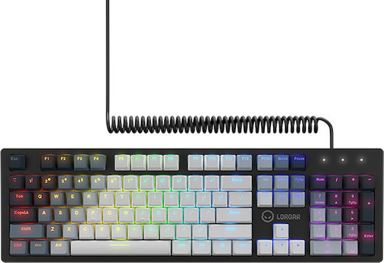 Lorgar AZAR 514 Gaming Mechanical Keyboard with Custom switches and RGB lighting (English US) White
