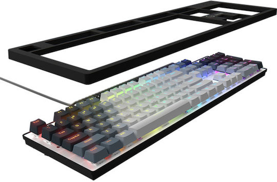 Lorgar AZAR 514 Gaming Mechanical Keyboard with Custom switches and RGB lighting (English US) White