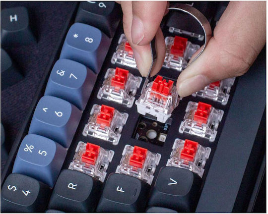 Keychron Pro Qmk Via K6P-J1 Kabelloses Gaming-Technik Tastatur 65% mit Benutzerdefinierten Rot Schaltern und RGB-Beleuchtung (Englisch US)