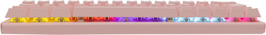 White Shark WAKIZASHI Gaming Μηχανικό Πληκτρολόγιο με Custom Blue διακόπτες και RGB φωτισμό (Αγγλικό US) Pink
