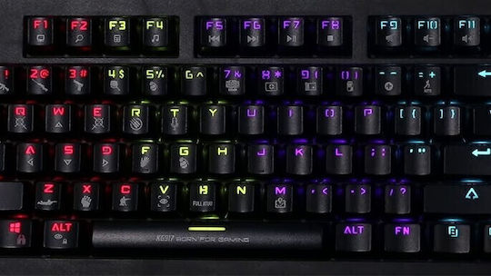 Marvo KG917 Gaming Mechanical Keyboard with Outemu Blue Switches and RGB Lighting (English US)