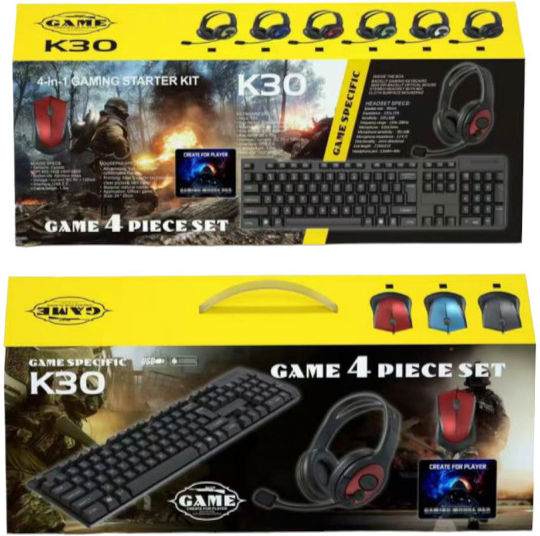 KR Game Set K30 Σετ Gaming Πληκτρολόγιο & Ποντίκι (Αγγλικό US)