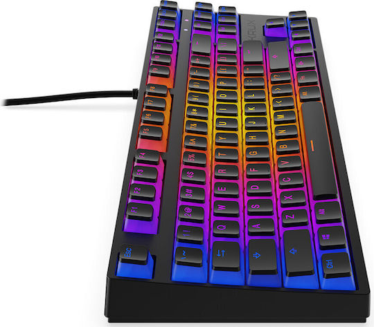 Krux Atax Pro RGB Gaming Μηχανικό Πληκτρολόγιο Tenkeyless με Outemu Black διακόπτες και RGB φωτισμό (Αγγλικό US)