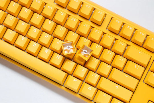 Ducky One 3 Gaming Mechanische Tastatur mit Cherry MX Rot Schaltern und RGB-Beleuchtung (Englisch US) Gelb