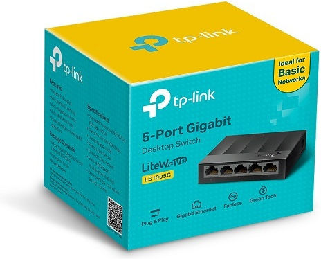 TP-LINK LS1005G v4.20 Unverwaltet L2 Switch mit 5 Ports Ethernet
