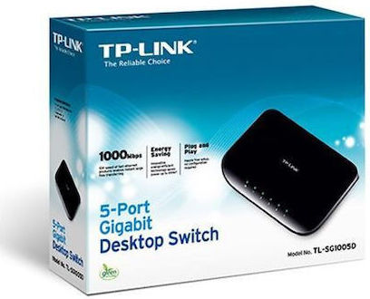 TP-LINK TL-SG1005D v9.2 Unmanaged L2 Switch με 5 Θύρες Gigabit (1Gbps) Ethernet