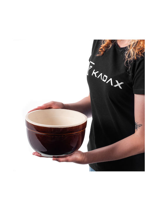 Kadax Μπωλ Σερβιρίσματος Στρογγυλό Κεραμικό Καφέ 5903699480762