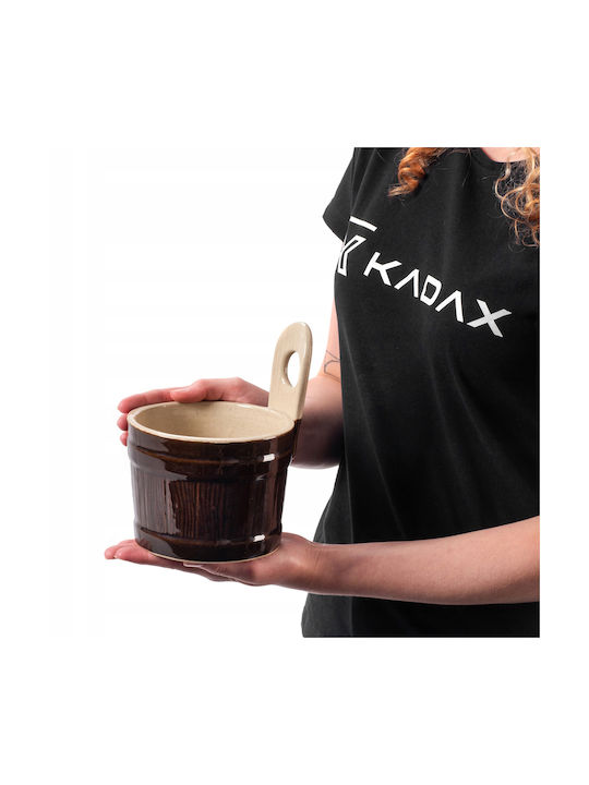 Kadax Serving Bowl Round Ceramic Brown
