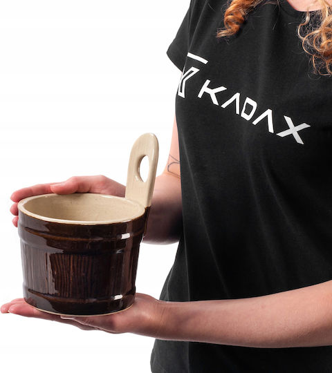 Kadax Servierschüssel Rund Keramik Braun
