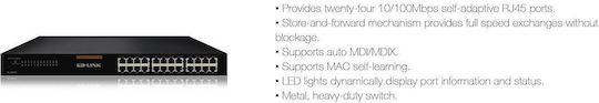 LB-Link BL-S8024 Unmanaged L2 Switch με 24 Θύρες Ethernet