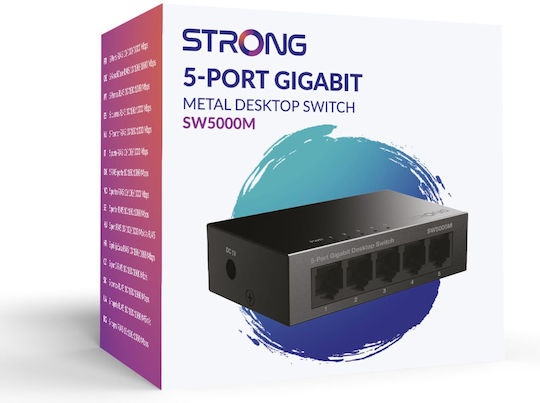 Strong SW 5000M Unverwaltet L2 Switch mit 5 Ports Gigabit (1Gbps) Ethernet