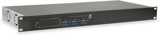 Level One FGP-2602 (380W) Неуправляем L2 PoE+ Switch с 26 Портове Ethernet и 2 SFP Портове