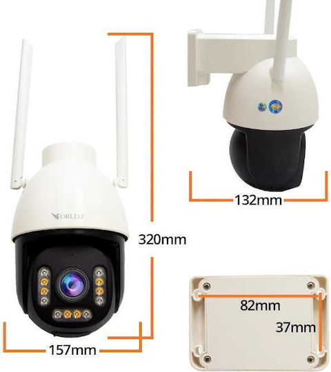 Orllo Z9 Ultra IP Камера за наблюдение Wi-Fi Full HD+ 4MP Водоустойчива с Двупосочна Комуникация