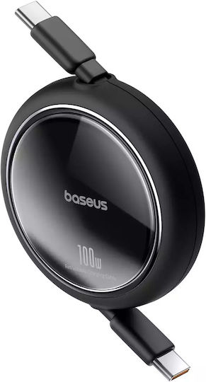 Baseus Free2Draw Retractable USB 2.0 Cable USB-C male - USB-C 100W PD Μαύρο 1m P10364500111-00