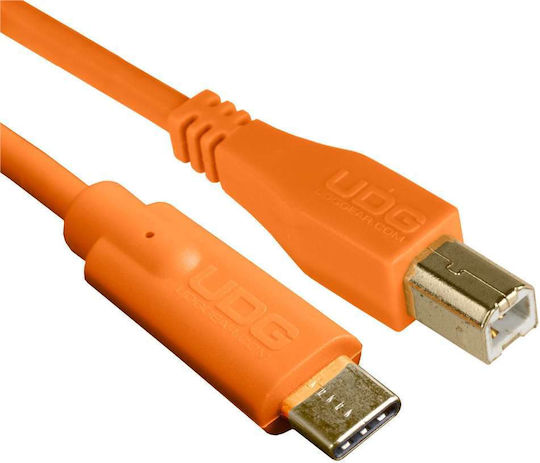 UDG U96001 USB 2.0 Cable USB-C Male - USB-B Orange 1.5m U96001OR