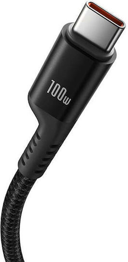 Baseus Charging Spiral USB 2.0 Cable USB-C male - USB-C 100W PD Μαύρο 1m P10320203111-00