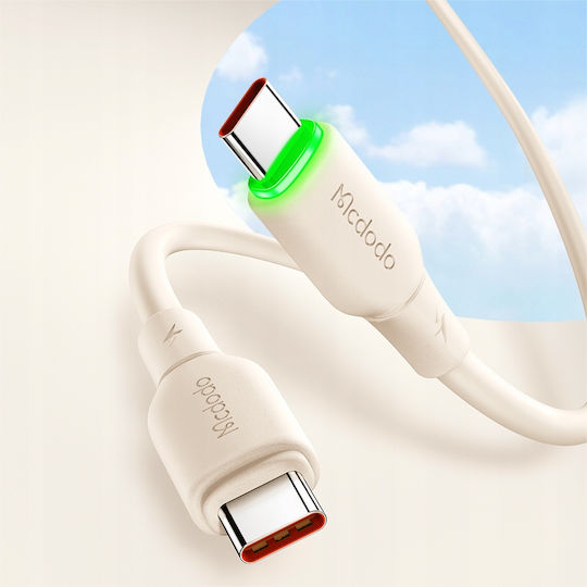 Mcdodo Cablu USB 2.0 USB-C Masculin - USB-C 65W PD Bej 1.2m CA-4770