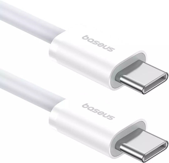 Baseus Superior Series 2 USB 2.0 Кабел USB-C Мъжки - USB-C 30W PD Бял 2m P10365200211-01