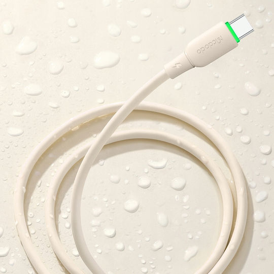 Mcdodo Cablu USB 2.0 USB-C Masculin - USB-C 65W PD Bej 1.2m CA-4770