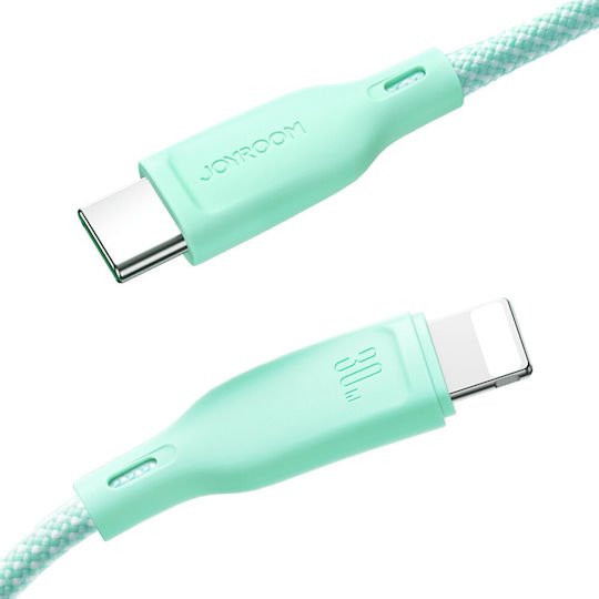 Joyroom Multi-Color Series Sa34-cc3 USB 2.0 Cable USB-C Male - USB-C 60W PD Green 1m