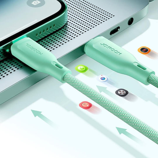 Joyroom Multi-color Series Sa34-ac6 USB 2.0 Cable USB-C male - USB-A 100W PD Μαύρο 1m