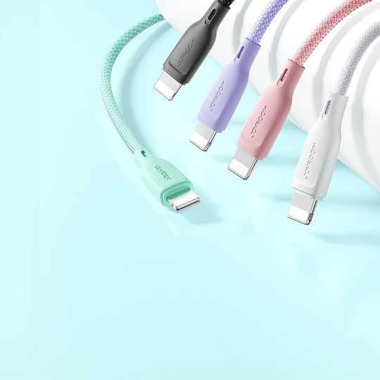 Joyroom Multi-color Series Sa34-ac6 USB 2.0 Cable USB-C male - USB-A 100W PD Μαύρο 1m