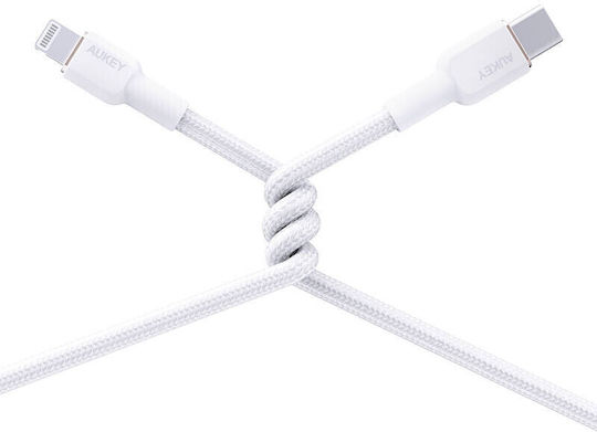 Aukey CB-NAC1 USB 2.0 Cable USB-C male - USB-A Λευκό 1m