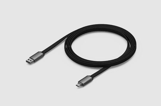 Incharge 6 Max Mercury Keychain / Braided USB 2.0 Cablu USB-C bărbătesc - USB-A Gri 1.5m