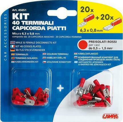 Lampa Κόκκινο (L4505.1) σε σετ των 40τμχ