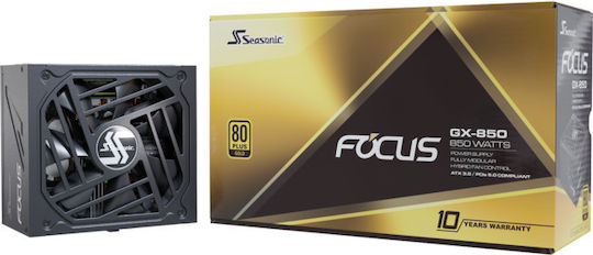 Seasonic Focus GX ATX 3.0 850W Μαύρο Τροφοδοτικό Υπολογιστή Full Modular 80 Plus Gold