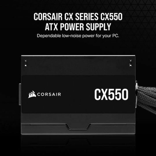 Corsair CX Series CX550 550W Μαύρο Τροφοδοτικό Υπολογιστή Full Wired 80 Plus Bronze
