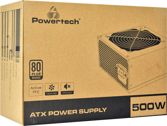 Powertech PT-1102 550W Μαύρο Τροφοδοτικό Υπολογιστή Full Wired