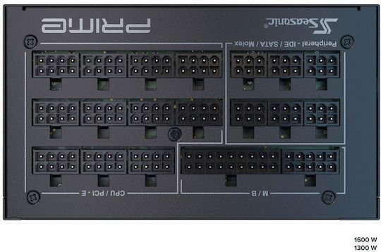 Seasonic Prime TX ATX30 1600W Schwarz Computer-Netzteil Vollständig modular 80 Plus Titan