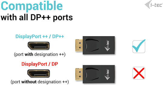 i-tec Μετατροπέας DisplayPort male σε HDMI female 1τμχ DP2HDMI4K30HZ