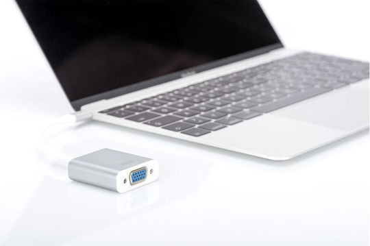 Digitus Konverter USB-C / VGA / DIN männlich zu USB-C / VGA / DIN weiblich Weiß 1Stück (DA-70837)