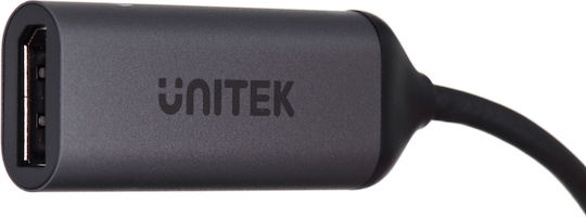 Unitek Μετατροπέας USB-C male σε DisplayPort female Γκρι 1τμχ V1415A