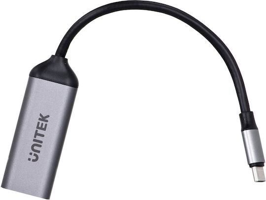 Unitek Μετατροπέας USB-C male σε DisplayPort female Γκρι 1τμχ V1415A