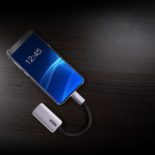 Aten Convertor USB-C / HDMI masculin în HDMI / USB-C feminin Gri 1buc UC3008A1-AT